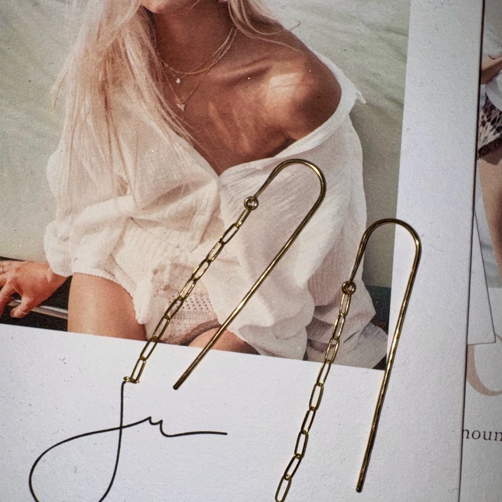 James Michelle Chain Threader Earrings